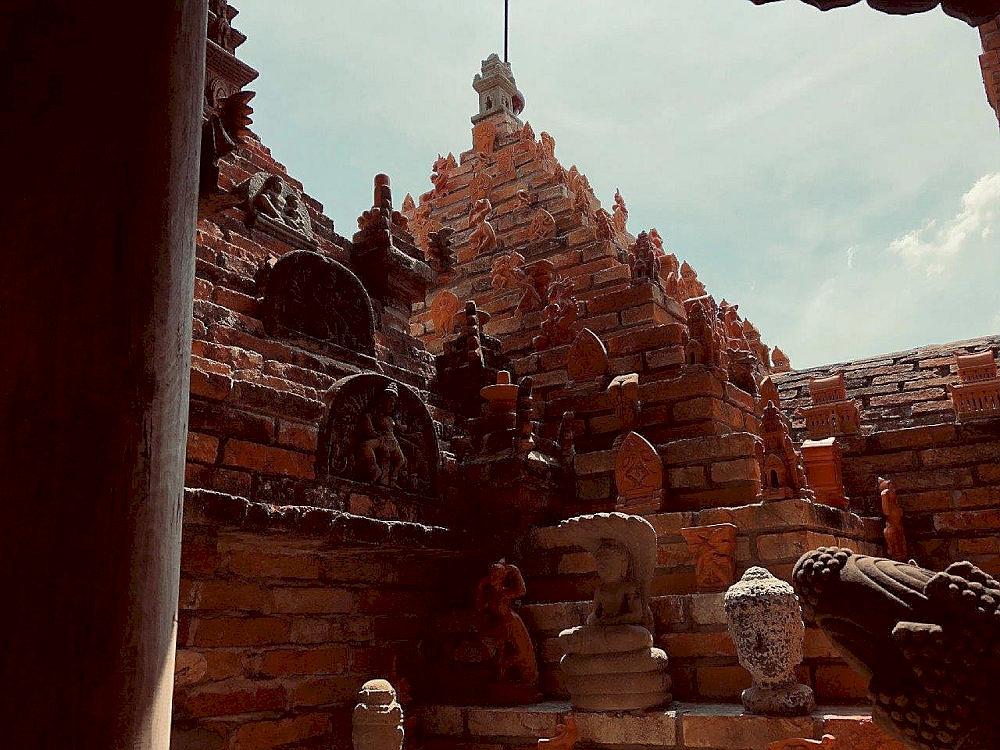 A replica of a Cham tower displayed at the museum